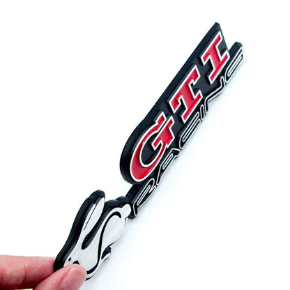 3D Laxury Volkswagen VW Golf GTI Logo GTI Metal Logo GTI Racing Body Side Emblems GTI Racing Badge GTI Fender VW Running Rabbit GTI Logo for All Volkswagen VW Cars