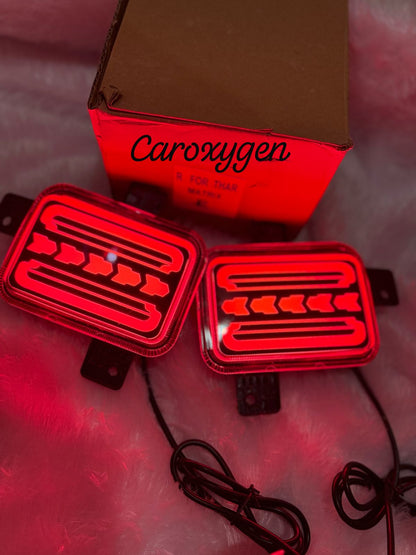 Caroxygan LED Reflector Lights for Mahindra Thar Roxx 2024 Onwards -Arrow Design