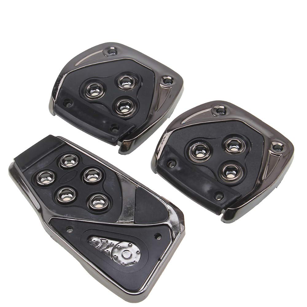 3 Pcs Non-Slip Manual CS-375 Car Pedals kit Pad Covers Set