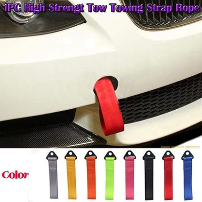 High Strength Universal Nylon Racing Car Tow Strap/Tow Rope (Sparco Letter) (Red)