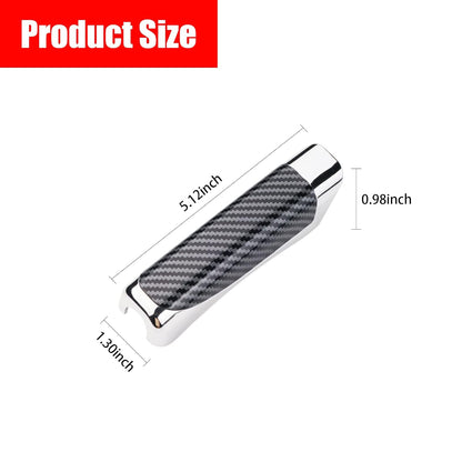 Car Handbrake Cover, 4.9" x 1.3" Universal Handbrake Decorative Cap, ABS Auto Comfortable Grip Handbrake Cover, Compatible with Most Vehicle Knob Handbrake Guards (Carbon Fiber Black)