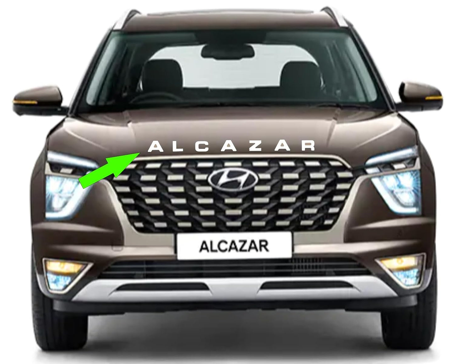 Alcazar 3D Letters (3D Logo Emblem Stickers) Silver