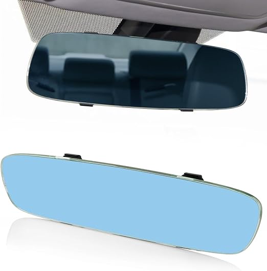 Rear View Mirror 11.8", Wide Angle Rear View Mirror Frameless Universal Panoramic Rearview Mirror, Convex Car Interior Mirror to Reduce Blind Spot Effectively for Cars SUV Trucks Universal
