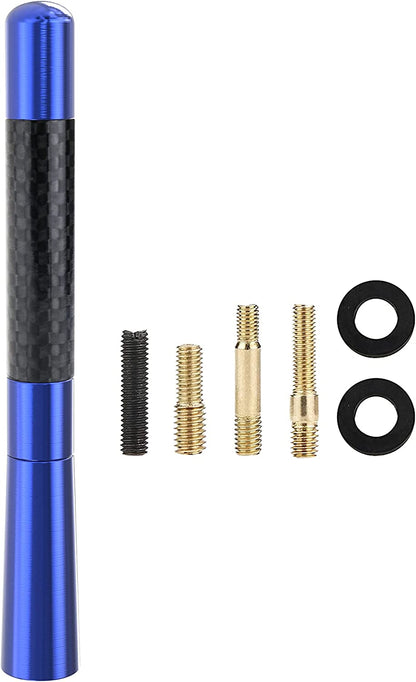 Universal Car Antenna Mast Carbon Fiber Truck Vehicle Replacement Short Antenna 4.7 inch Compatible with Ford, Dodge, Jeep, Toyota, Nissan, Mazda