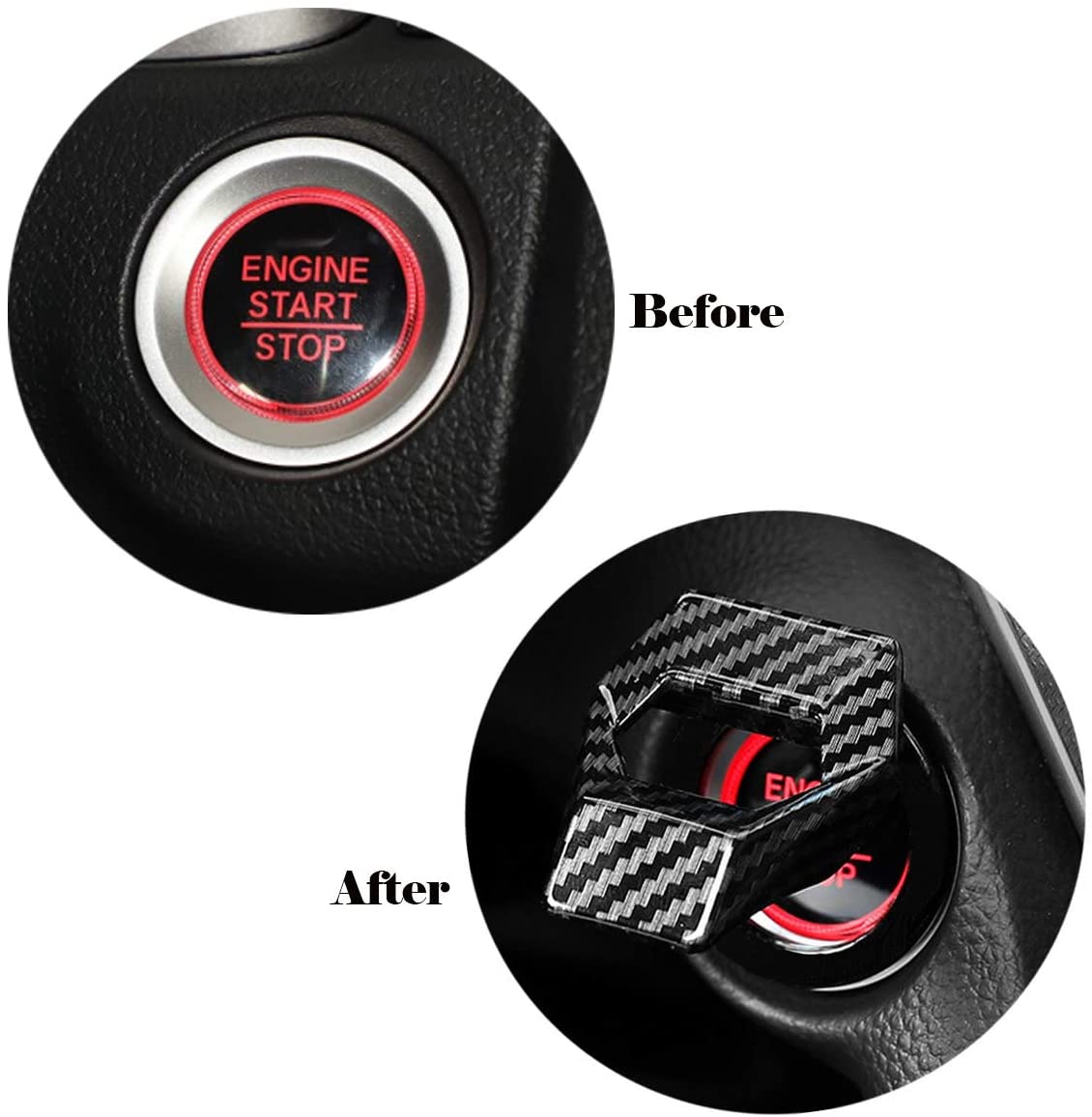 Car Engine Start Stop Button Cover Push Start Button Cover Car Engine Decoration Cover