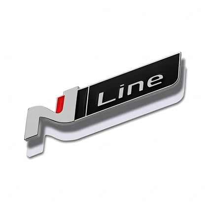 3D Raised N Line Metal Monogram Emblem Badge Sticker for All Cars & Bikes