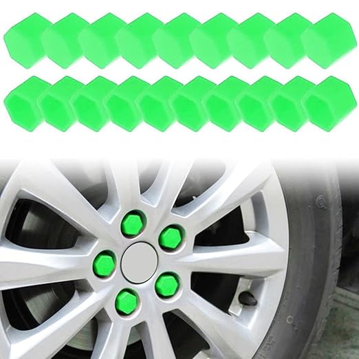20pcs 19mm Silicone Wheel Lug Nut Covers Hub Screw Rim Bolt Rustproof Tyres Screw Caps Protection Universal Decoration for Car
