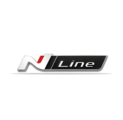 3D Raised N Line Metal Monogram Emblem Badge Sticker for All Cars & Bikes