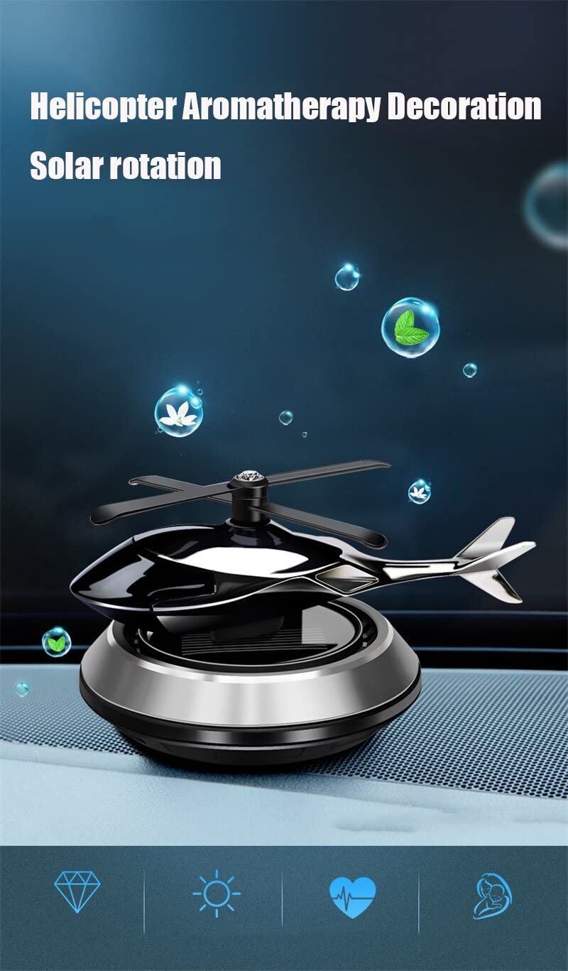 Trending New Helicopter Alloy Solar Car Air Freshener Aromatherapy Car Interior Decoration Accessories Fragrance for Home Office Decoration Perfume