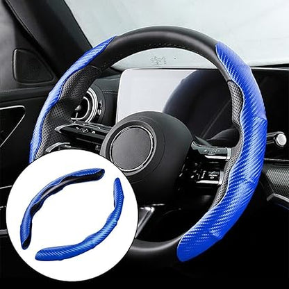 Steering Wheel Cover Carbon Fiber Steering Wheel Cover Car Steering Wheel Cover for Men/Women, Anti-Slip Comfortable Grip, Durable (Carbon Steering Grip)