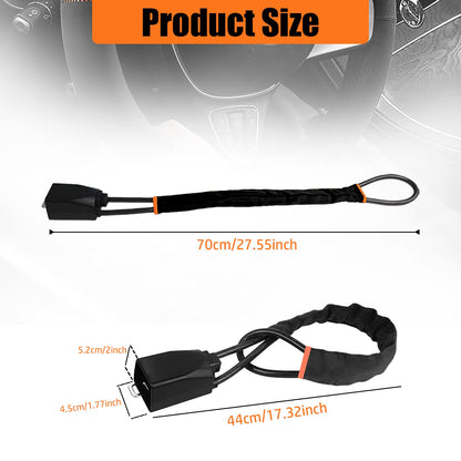 Car Steering Wheel Lock, Heavy Duty Safety Belt Buckle Attachment Steel Car Wheel Lock, Alloy Lock Core Steering Wheel Lock with 3 Keys Car Lock Anti Theft for Truck, SUV, Van, Hatchback