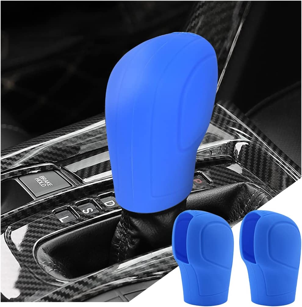 CarOxygen Universal Elastic Silicone Car Automatic Gear Shift Knob Cover Car Protector (Blue)