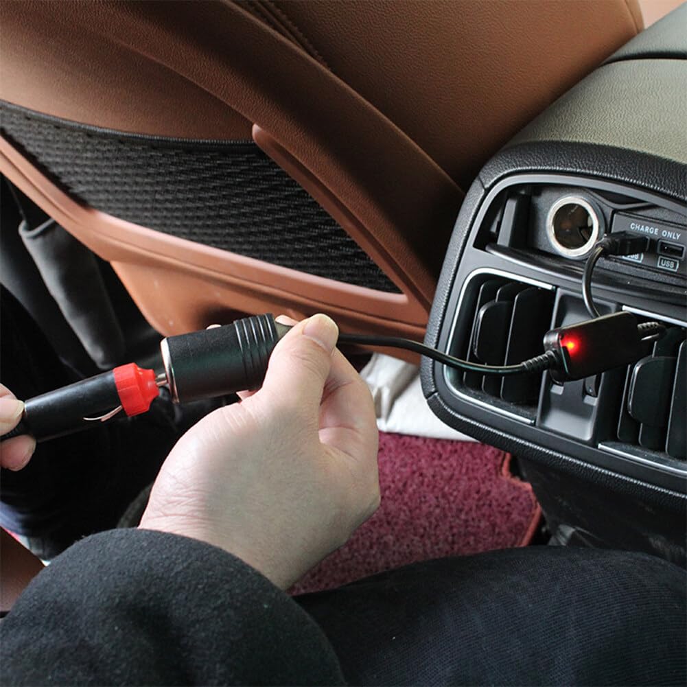 1Ft/30cm Cigarette Lighter Cable,USB Port to Car Cigarette Lighter Socket Female Converter Adapter Cord Car Cigarette Lighter Cable Converter for 12V-24V Vehicles,RV,SUV