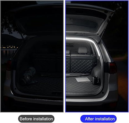 Car Trunk LED Strip Light, 167INCH Silicone Flexible Cuttable Vehicle Trunk Cargo Ambient Lighting, Waterproof Bright Auto Trunk Interior Lamp Decoration, Universal for SUV RV Truck (White)