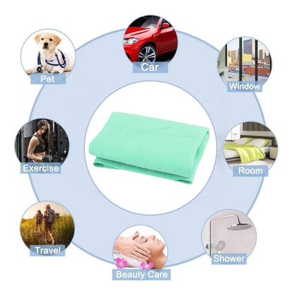 Synthetic Chamois Cloth Super Absorption Drying Towel for Cars for Dry & Wet Cleaning (Light Green, 64X43 cm).