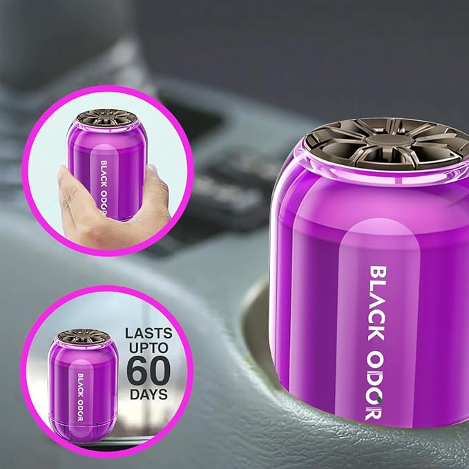 BLACK ODOR BO-8 Big Size Car Air freshener | 180G | Remove bad odors Air Freshener |Long-Lasting Fragrance for Car, Home & Office | Natural Fragrance Oil-Based Scent Last up to 60 Days (White Musk)