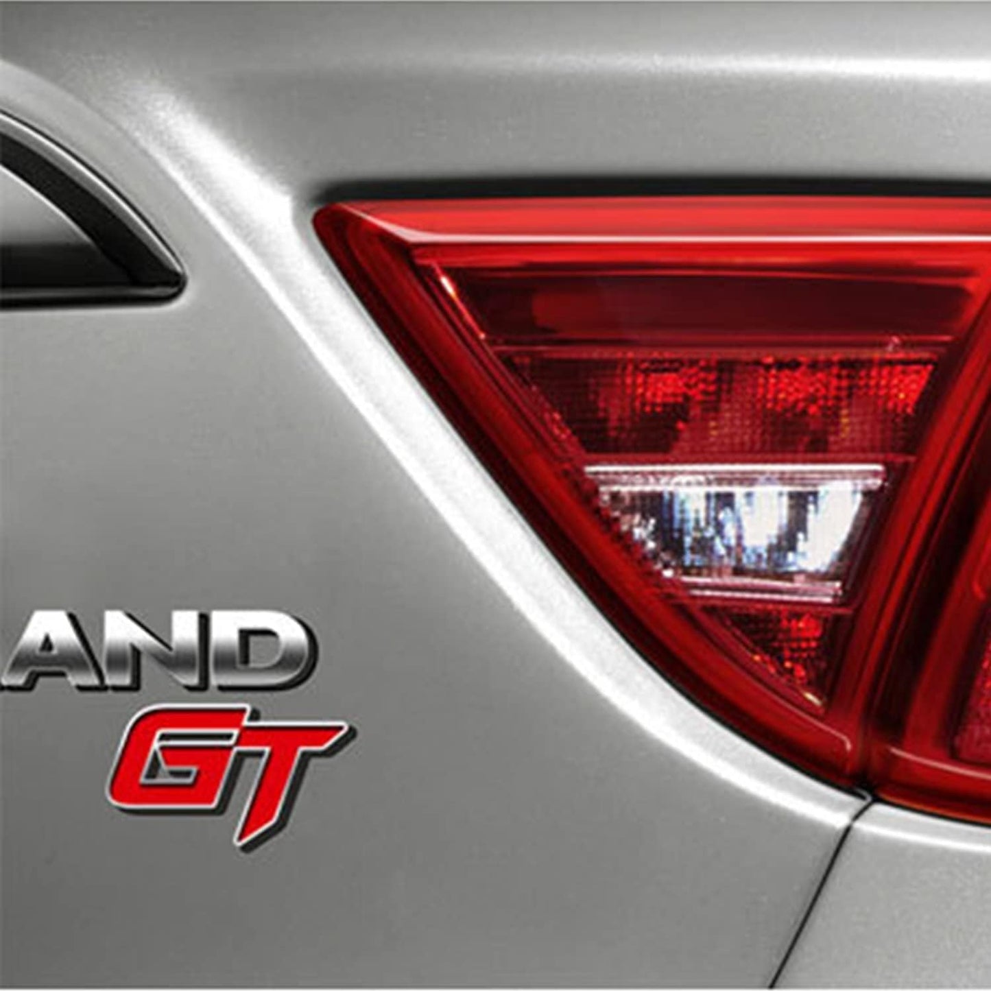 3D GT METAL LOGO STICKER EMBLEM COLOUR (RED CHROME)