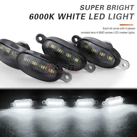 Universal Car Grille LED Lamp for SUV, Pickup & Off-Road Vehicles | Waterproof, High Brightness DRL Decorative Light (Amber/White/Blue/Red)