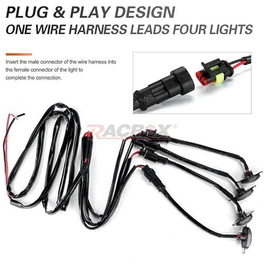 Universal Car Grille LED Lamp for SUV, Pickup & Off-Road Vehicles | Waterproof, High Brightness DRL Decorative Light (Amber/White/Blue/Red)