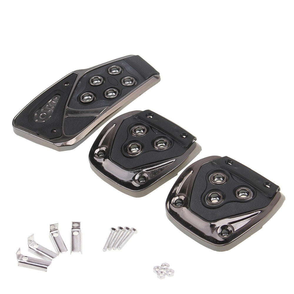 3 Pcs Non-Slip Manual CS-375 Car Pedals kit Pad Covers Set