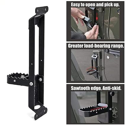 Caroxygen Door Hinge Step Compatible for Thar Set of 2 Red Car Accessories Mahindra Thar