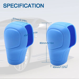 CarOxygen Universal Elastic Silicone Car Automatic Gear Shift Knob Cover Car Protector (Blue)