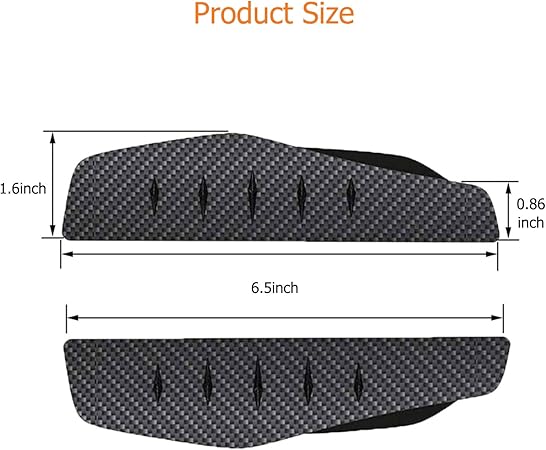 2Pcs Car Rear View Mirror Rain Visor Guard, Carbon Fiber Side Eyebrow, Waterproof Auto Smoke Universal for Cars, Truck and SUV (Black)