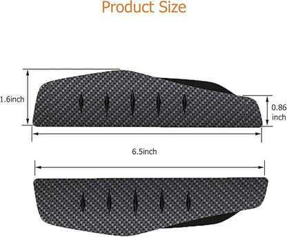 2Pcs Car Rear View Mirror Rain Visor Guard, Carbon Fiber Side Eyebrow, Waterproof Auto Smoke Universal for Cars, Truck and SUV (Black)
