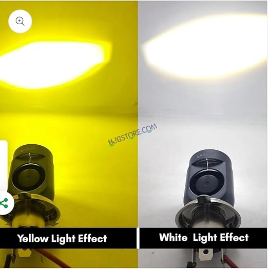 CarOxygen LIU HJG Motorcycle LED Headlight Bulb Yellow/White With H4 Fitting (12V-36V) (30W-50W, pack Of 1)