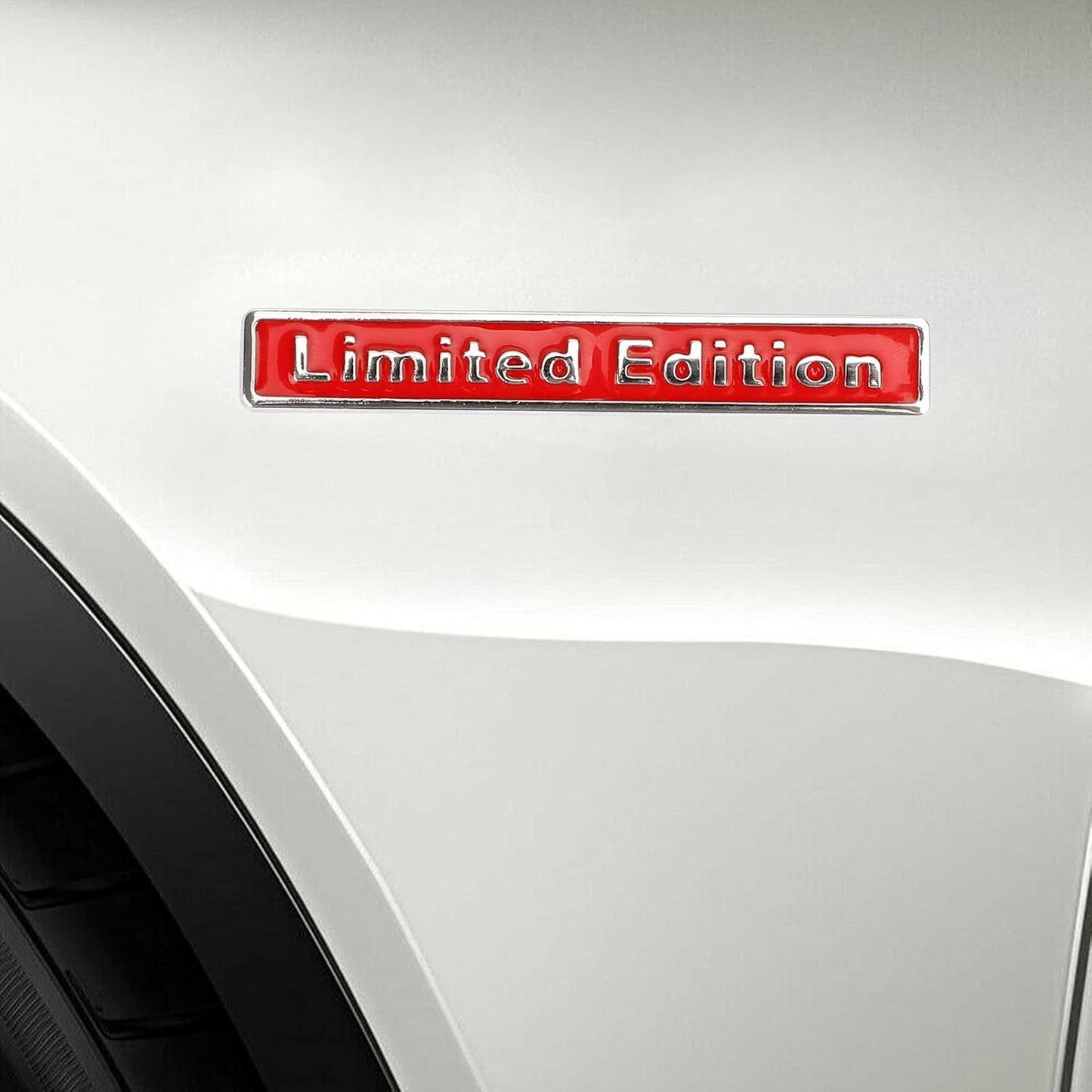 Caroxygen 3D Raised Small Silver Black Limited Edition Metal Monogram Emblem Badge Sticker for All Cars & Bikes