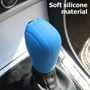 CarOxygen Universal Elastic Silicone Car Automatic Gear Shift Knob Cover Car Protector (Blue)
