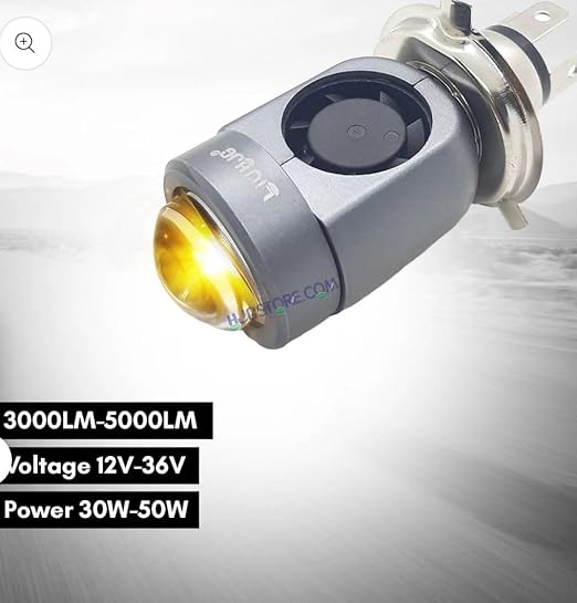 CarOxygen LIU HJG Motorcycle LED Headlight Bulb Yellow/White With H4 Fitting (12V-36V) (30W-50W, pack Of 1)