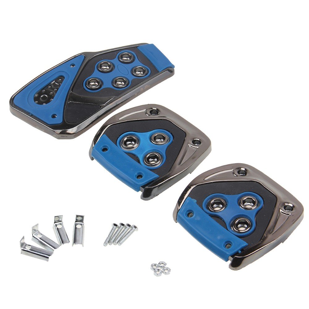 3 Pcs Non-Slip Manual CS-375 Car Pedals kit Pad Covers Set