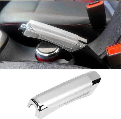 Car Handbrake Cover, 4.9" x 1.3" Universal Handbrake Decorative Cap, ABS Auto Comfortable Grip Handbrake Cover, Compatible with Most Vehicle Knob Handbrake Guards (Carbon Fiber Black)