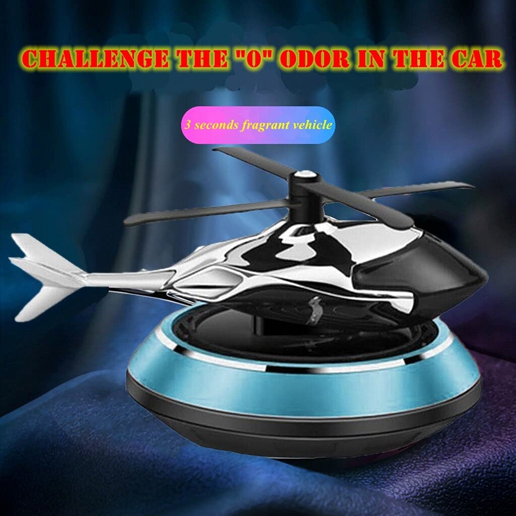 Trending New Helicopter Alloy Solar Car Air Freshener Aromatherapy Car Interior Decoration Accessories Fragrance for Home Office Decoration Perfume