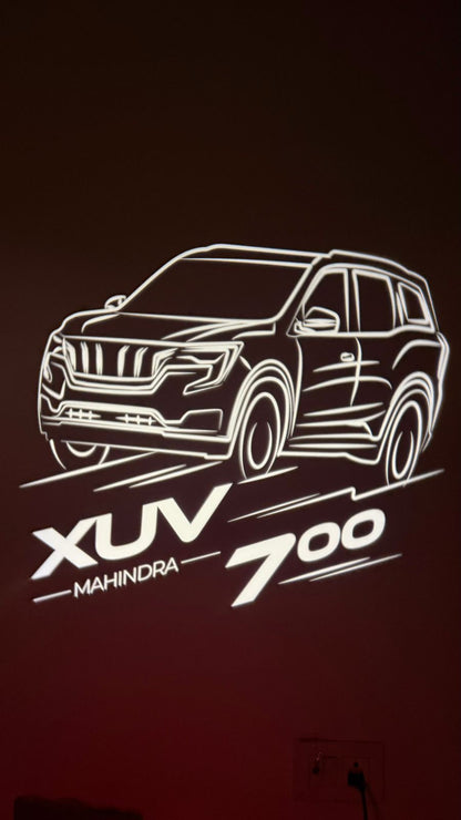 Mahindra Car Door Welcome Logo Projector Light | LED Ghost Shadow Courtesy Light | Plug & Play OEM Fit | Premium Car Accessory (Pack of 2)