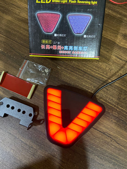 Original Premium Heavy Quality Universal 3rd Brake Lamp F1 Style V Shape Tail Light Universal For All Cars (1 Pcs)
