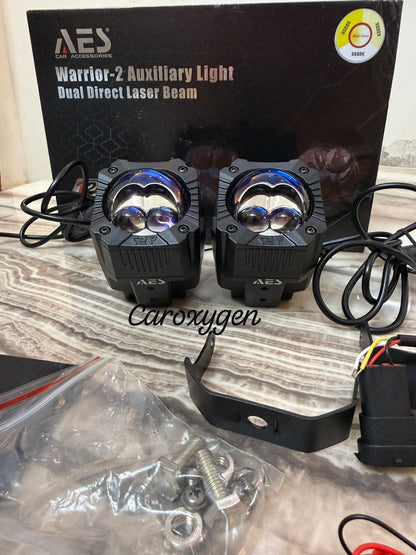 AES Warrior-2 Auxiliary Light (120W Dual Direct Laser Beam) - Tri Colour