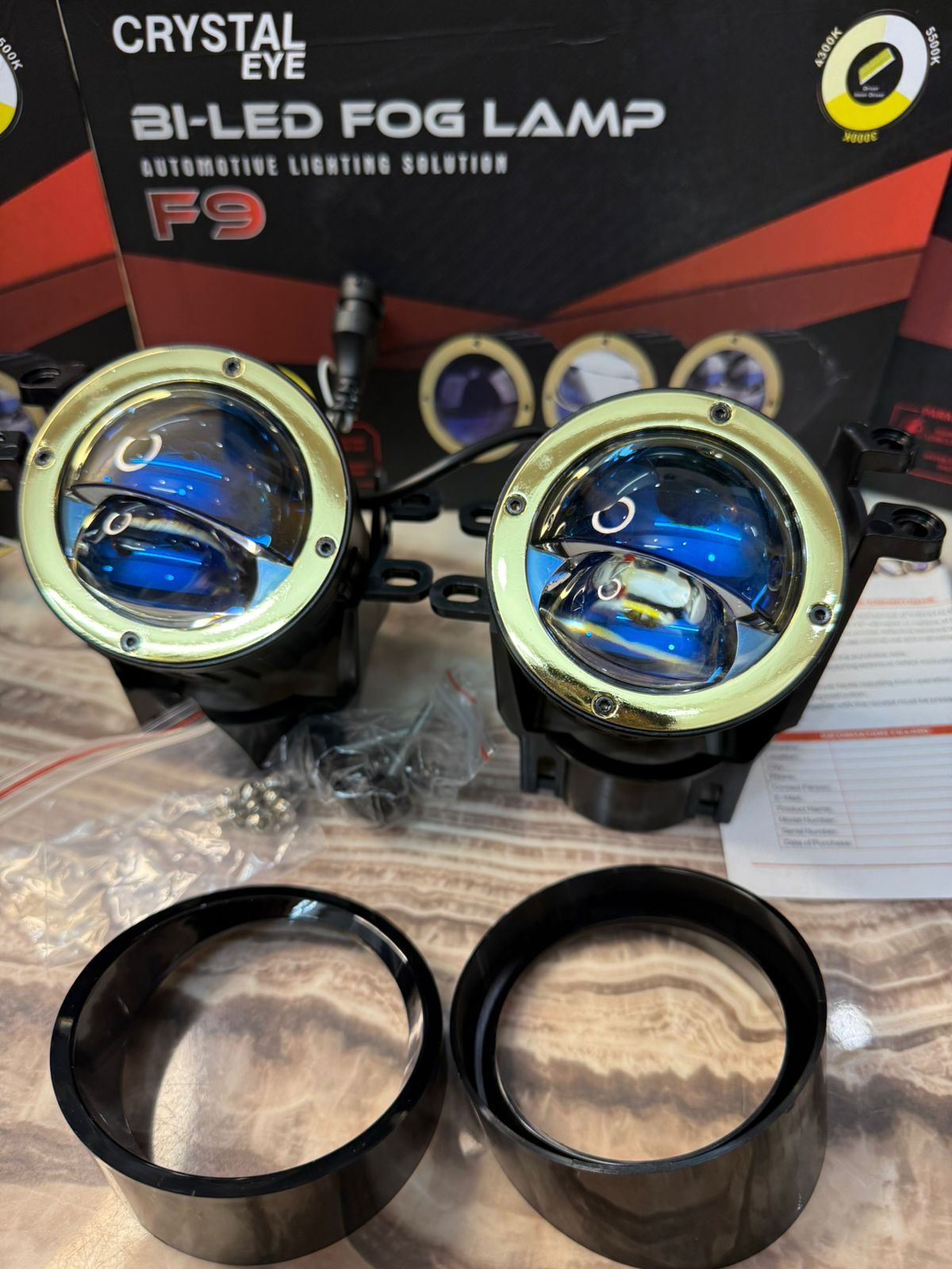 CRYSTAL EYE F9 Bi-LED Fog Lamp – High Power Automotive Lighting Solution -1 year Warranty (120 watt 140 watt and 130 Watt)