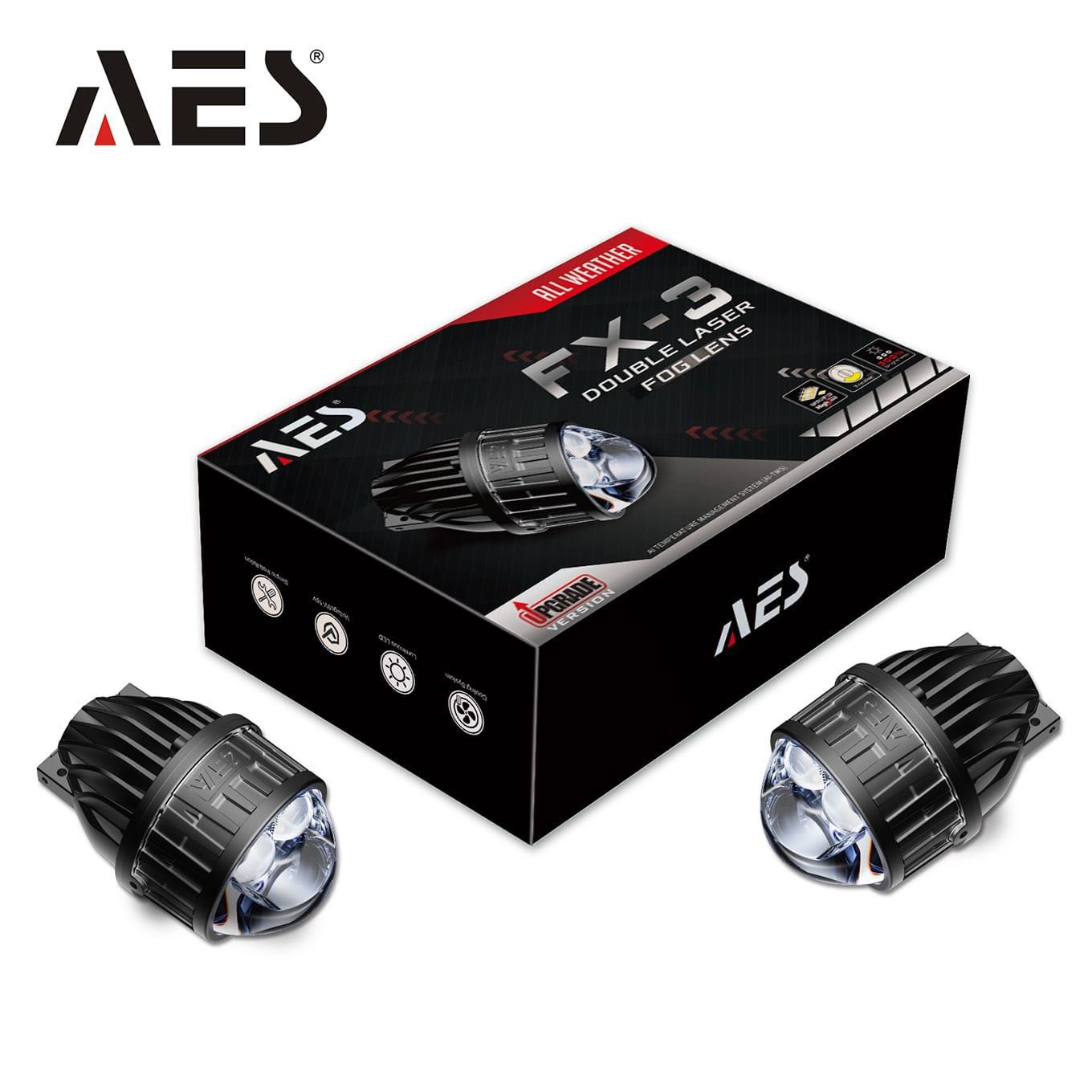 AES FX-3 New Launch Double Laser Fog Lens Projector Light (Set of 2)