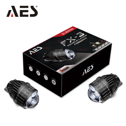 AES FX-3 New Launch Double Laser Fog Lens Projector Light (Set of 2)