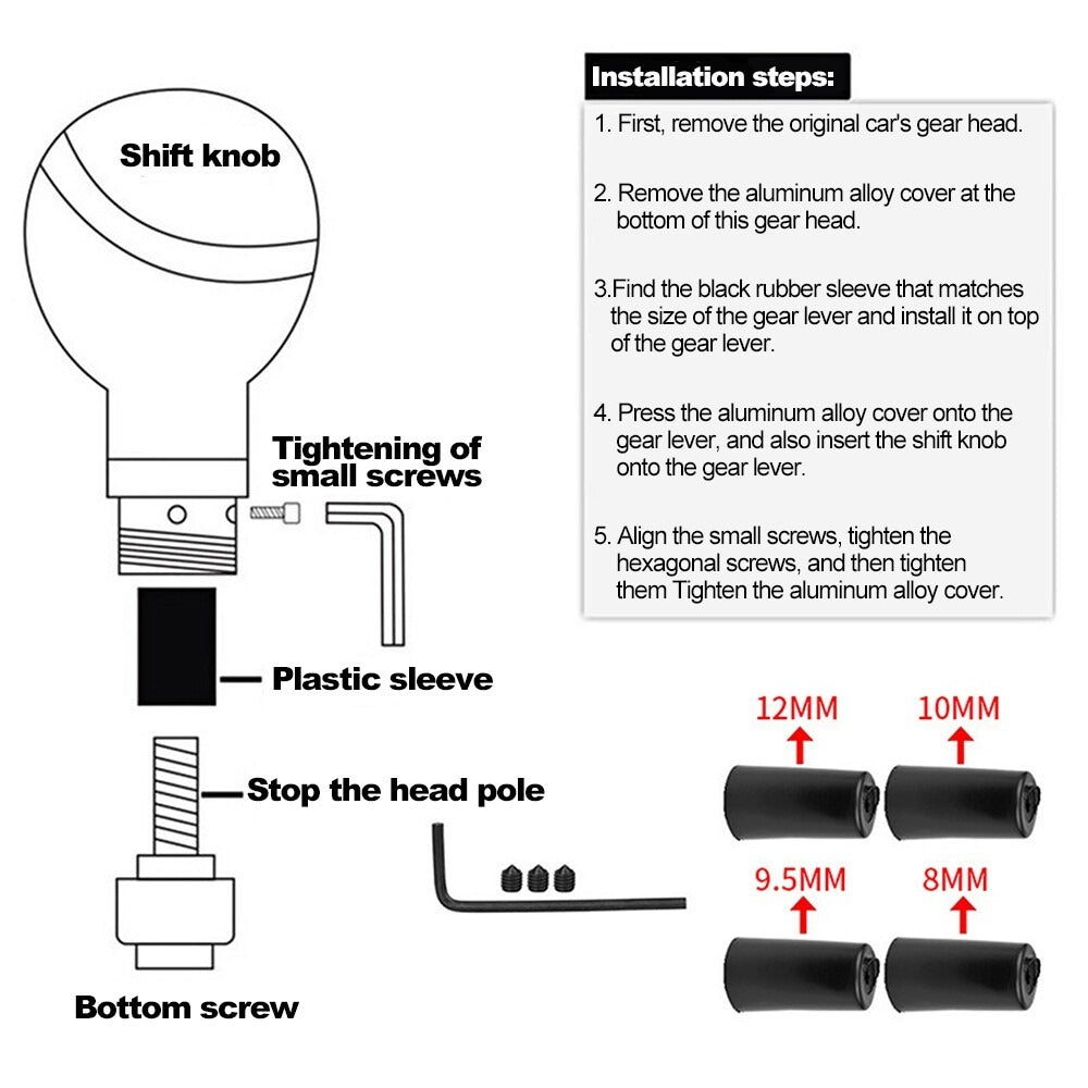 CarOxygen Universal Gear Shift Knob, Creative Resin Cobra Shape, with 3 Adapters, Interior Car Gear Lever Stick Shift Handle Automotive Replacement Parts (3)