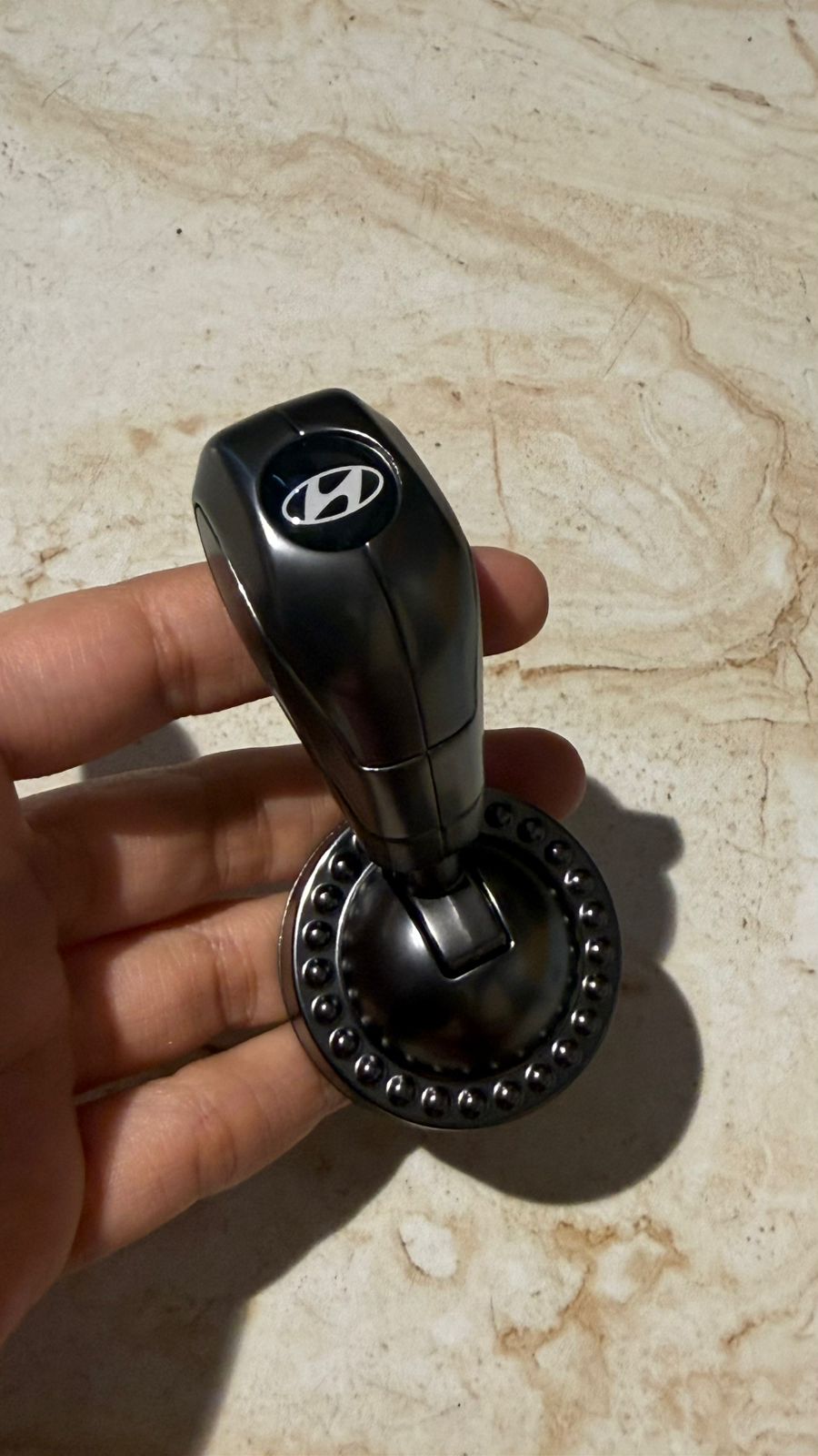 Engine Start Stop Button Cover & Steering Wheel Knob Cover | Premium Car Interior Accessories | Universal Fit | Stylish Black Finish