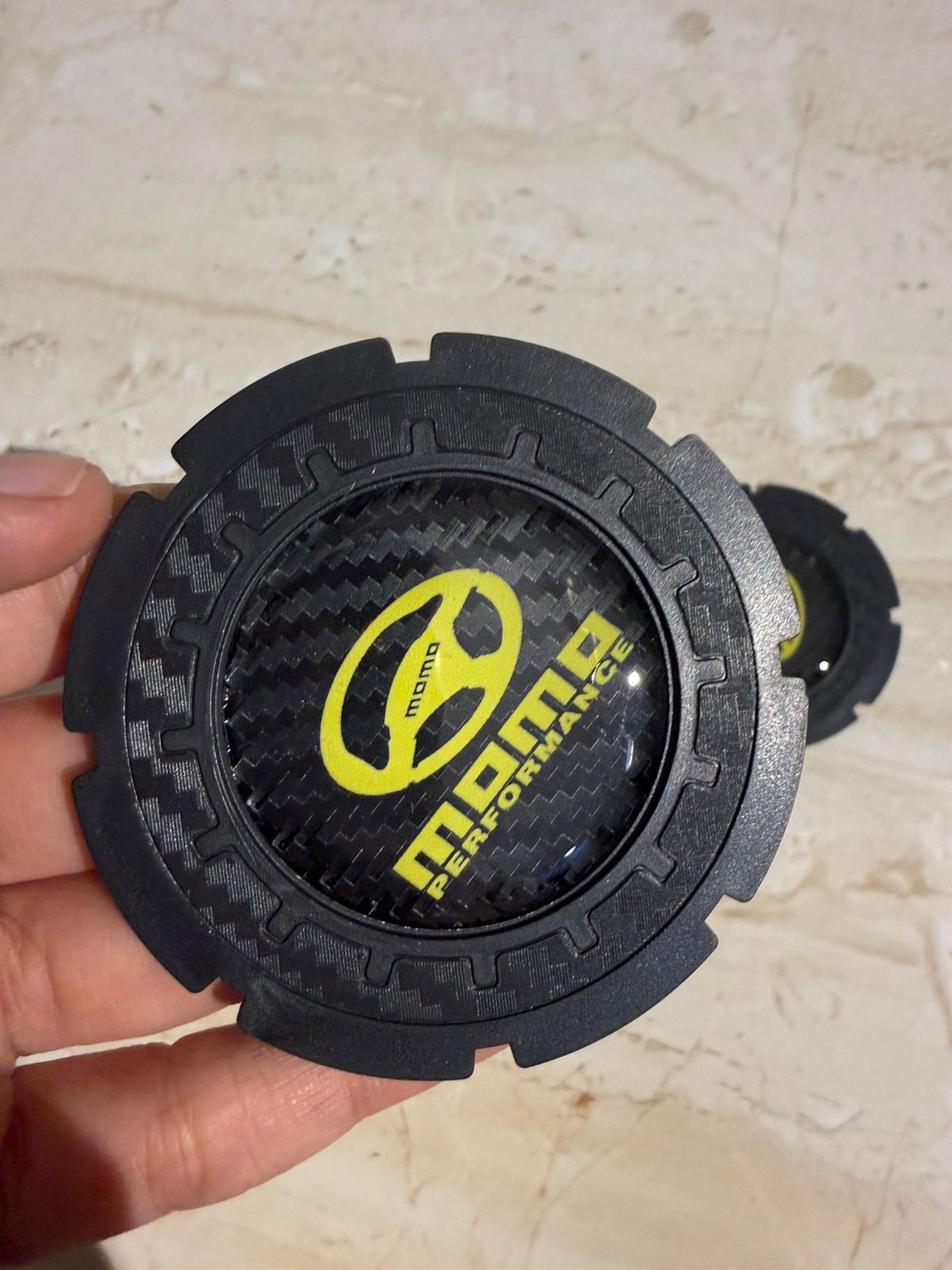 2.75 Inch Silicone Coaster Pad with Elegant Crystal Rhinestone | Car Interior Accessories