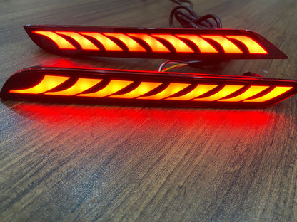 Rear Bumper Reflector Led Compatible for Innova Hycross set of 2 with Matrix Indicator