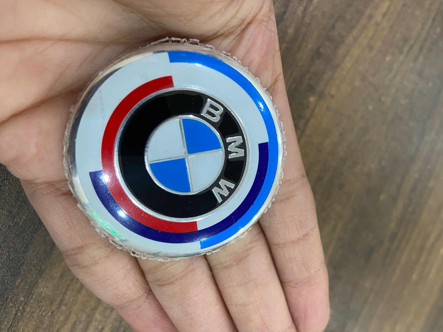 Car Craft 50th Anniversery Edition Logo Emblem Badge Compatible with BMW 12345  6 7 Series X1 X3 X4 X5 X6 X7 Z4 Jahre 50th Anniversery Jahre Edition Logo Emblem Badge Steering Logo 45mm