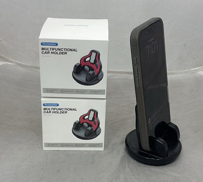 Rotatable Multifunctional Car Mobile Holder | 360° Adjustable Dashboard Phone Stand | Universal Smartphone Mount for Car Size-79x79x72mm