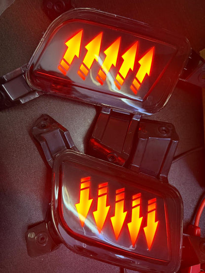 rear bumper led light reflector compatiable for creta 2024 MATRIX present with 4 modes functions available (set of 2pcs)