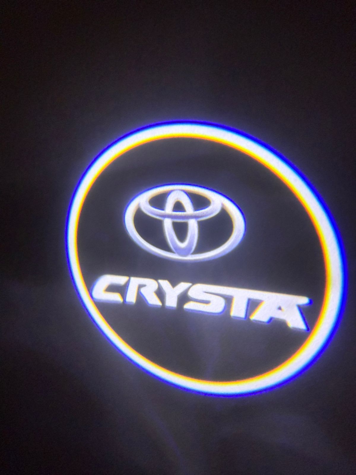 LED Welcome logo Entry Plug and Play Ghost Shadow Projector Car Door Light for Toyota Innova Crysta (White) - 2 Pieces