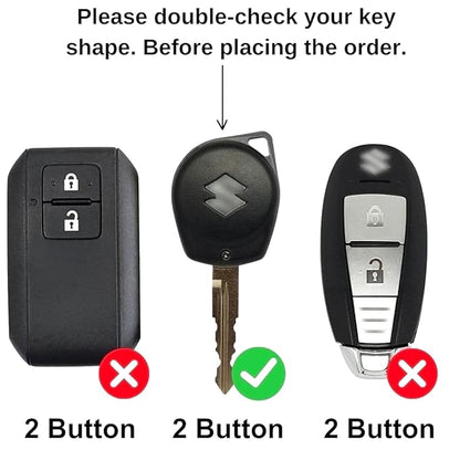 Metal Alloy Car Key Cover for Maruti Suzuki Swift,Baleno,Wagonr,Alto,Grand Vitara,Brezza,Dzire,Ertiga,Celerio,Spresso,Ignis,Ciaz,Scross,XL6,Fronx,Jimny (SZK-D2)